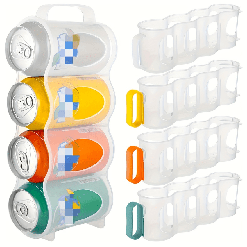 Juice Drink Racks Can Space-saving Organizer Fridge Kitchen Storage  Beverage Grid Pull Can Storage Box