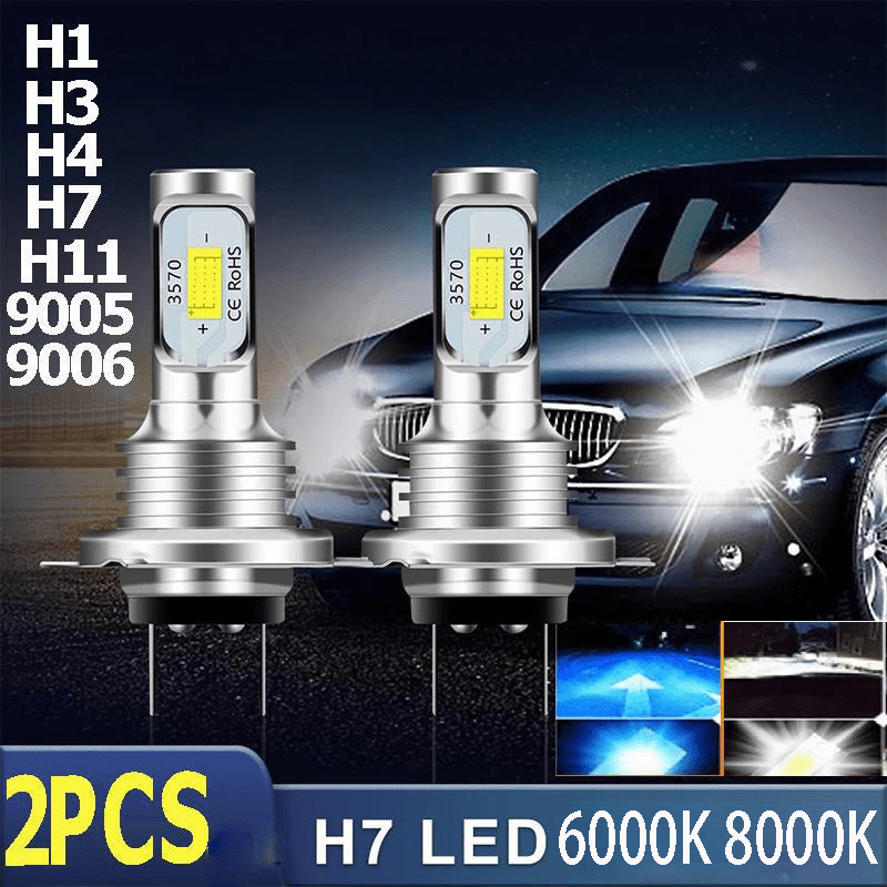 Upgrade Car New Design H7 Csp Led Car Fog Light Headlight - Temu