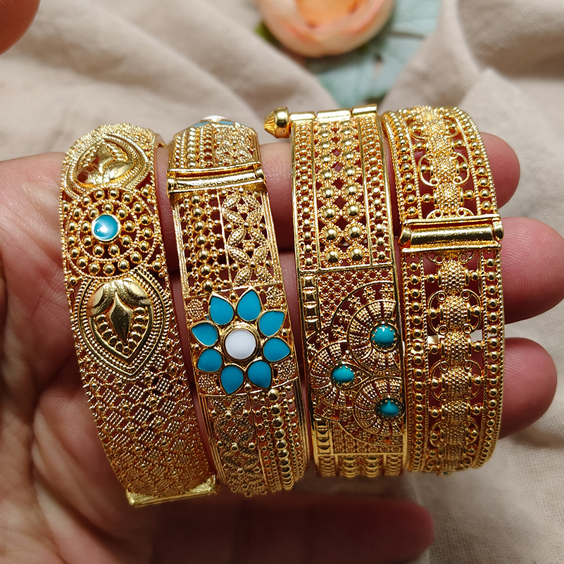 Boho Style Bangle Turquoise Plated Hand Jewelry Gift Women - Temu