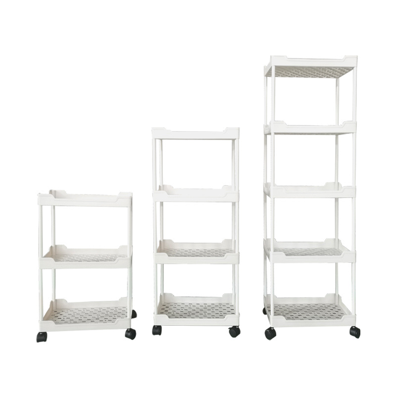 Mobile Storage Trolley Kitchen Bathroom Bedroom Snack Rack with Wheels  Organizer