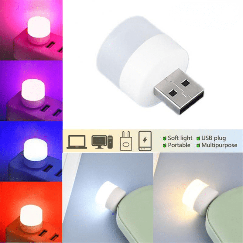 Wall Socket Plug-in LED Night Light USB Ultra-Small LED Lamps With 3000K  Warm Light