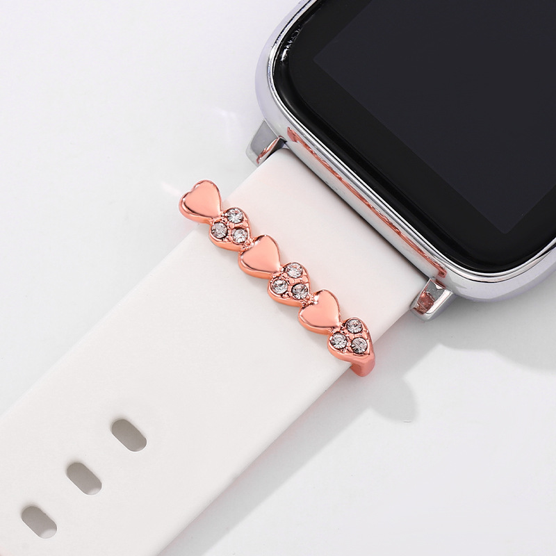 Silicone Watch Strap Decorative Ring with Metal Buckle