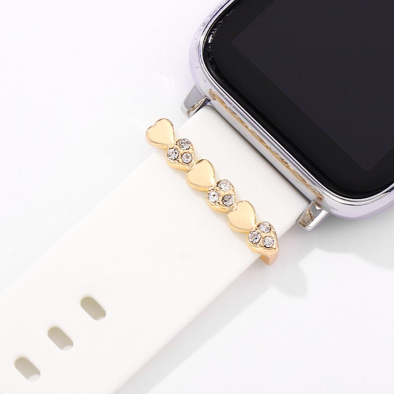 Silicone Watch Strap Decorative Ring with Metal Buckle