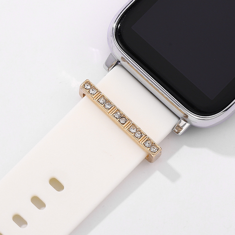 Silicone Watch Strap Decorative Ring with Metal Buckle