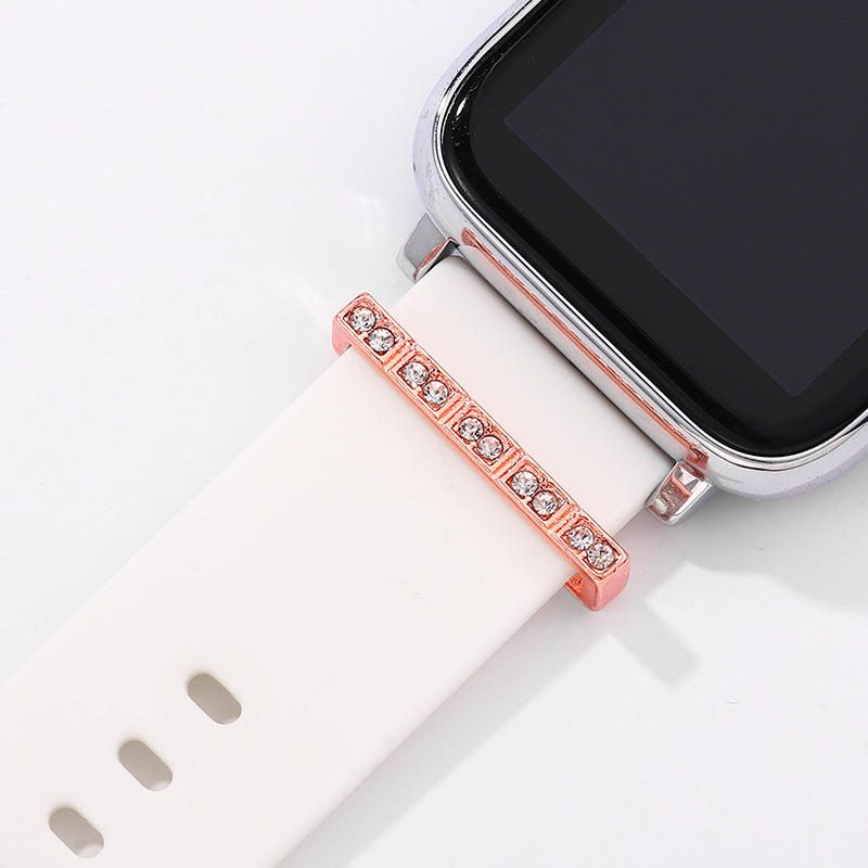 Silicone Watch Strap Decorative Ring with Metal Buckle