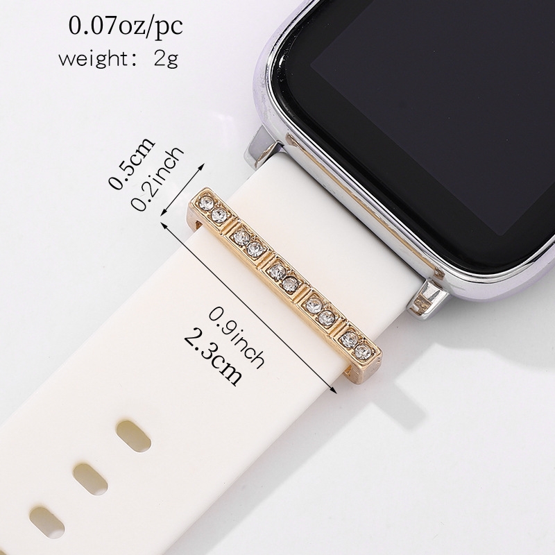 Silicone Watch Strap Decorative Ring with Metal Buckle