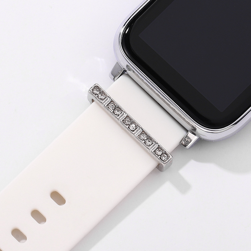 Silicone Watch Strap Decorative Ring with Metal Buckle