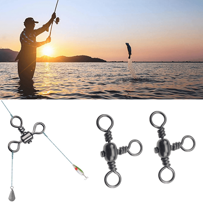 HOT Rolling Swivel Carp Sea Fishing Connector Solid Ring Fishing