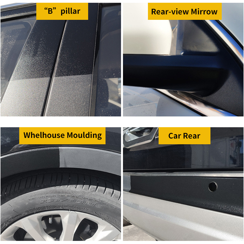 Carfidant Trim & Plastic Restorer - Restores Faded and Dull  Plastic, Rubber, Vinyl Back to Black! Protectant and Sealant from UV & Dirt  - Easy to Apply! 2 Pack… : Automotive