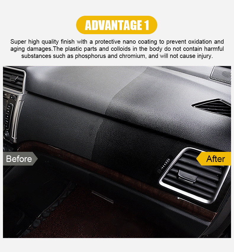 Carfidant Trim & Plastic Restorer - Restores Faded and Dull Plastic,  Rubber, Vinyl Back to Black! Protectant and Sealant from UV & Dirt - Easy  to Apply! : : Automotive