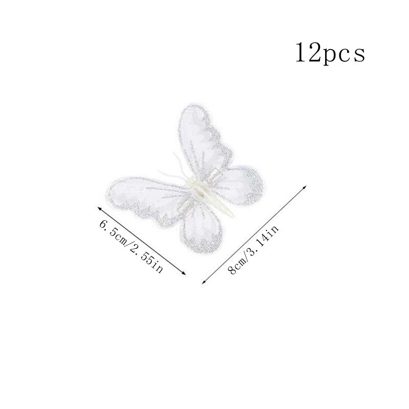 TEMU 12pcs, Christmas Clip Pendant Clip New Year Ornament For Home Navidad Decorations Wedding Birthday Hair Hair Decorations