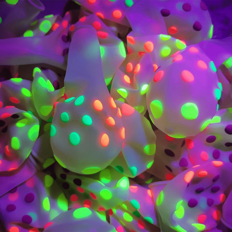 120 globos de colores neón UV de 12 pulgadas, globos de neón que brillan en  la oscuridad, suministros de fiesta, globos fluorescentes de látex neón de