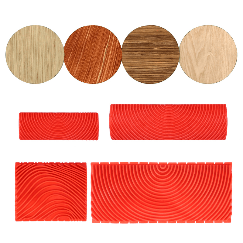 Wood Graining Tool Set, 6pcs 7 Fake Wood Grain Roller Painting Tool with  Handle DIY Rubber Graining Tool Paint Look Like Wood for Wall Room Art  Paint Decoration 