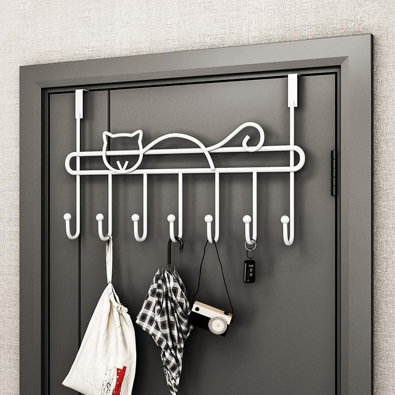 Over The Door Hook Punch free Coat Rack For Hanging Clothes - Temu