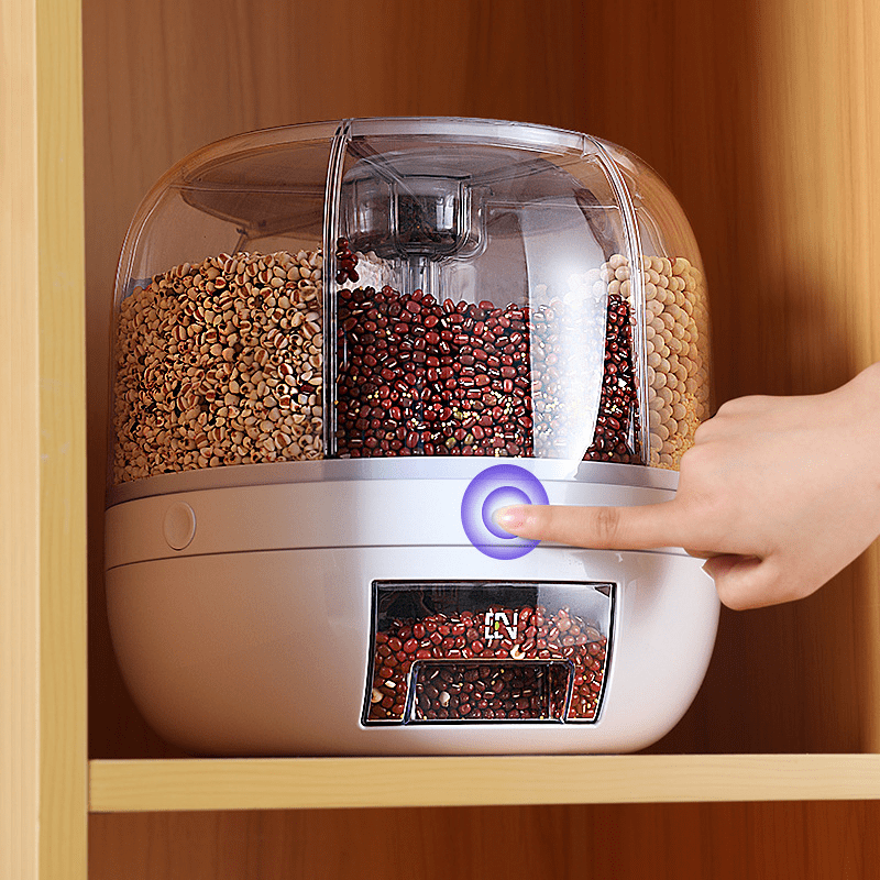 Rotating Rice Bucket, Clear Large Capacity Cereal Container, Moisture-proof  Insect-proof Sealed Storage Containers For Rice, Cereals, Grains, Flours,  Pet Food, Household Airtight Rice Dispenser, Food Storage Jar, Home Kitchen  Supplies - Temu