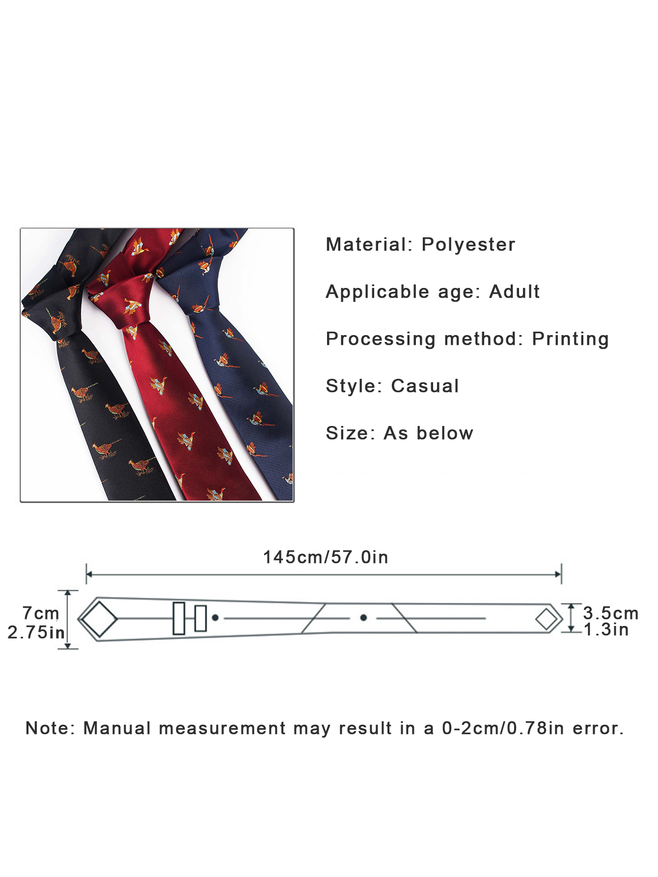 Polyester Wedding Tie, Men Ties Printed