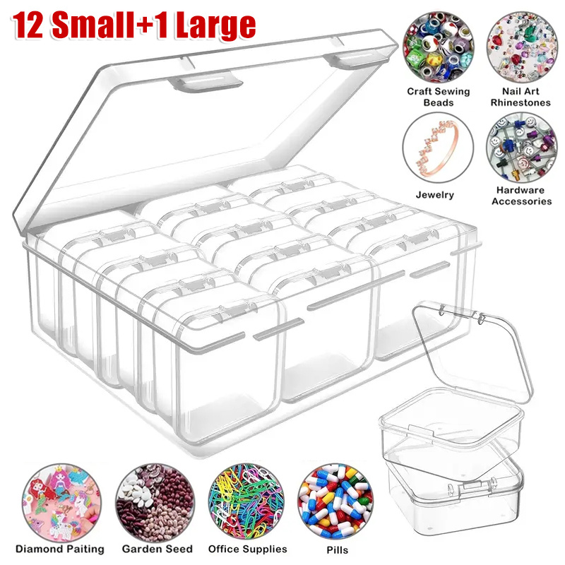 Clear Plastic Storage Box Organizer Box For Jewelry Beads - Temu
