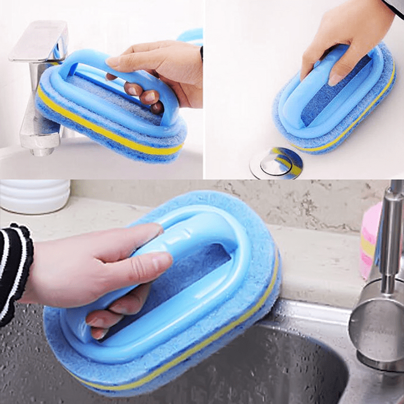 Kitchen Cleaning Sponge With Handle For Bathroom, Tiles, And Glass ...