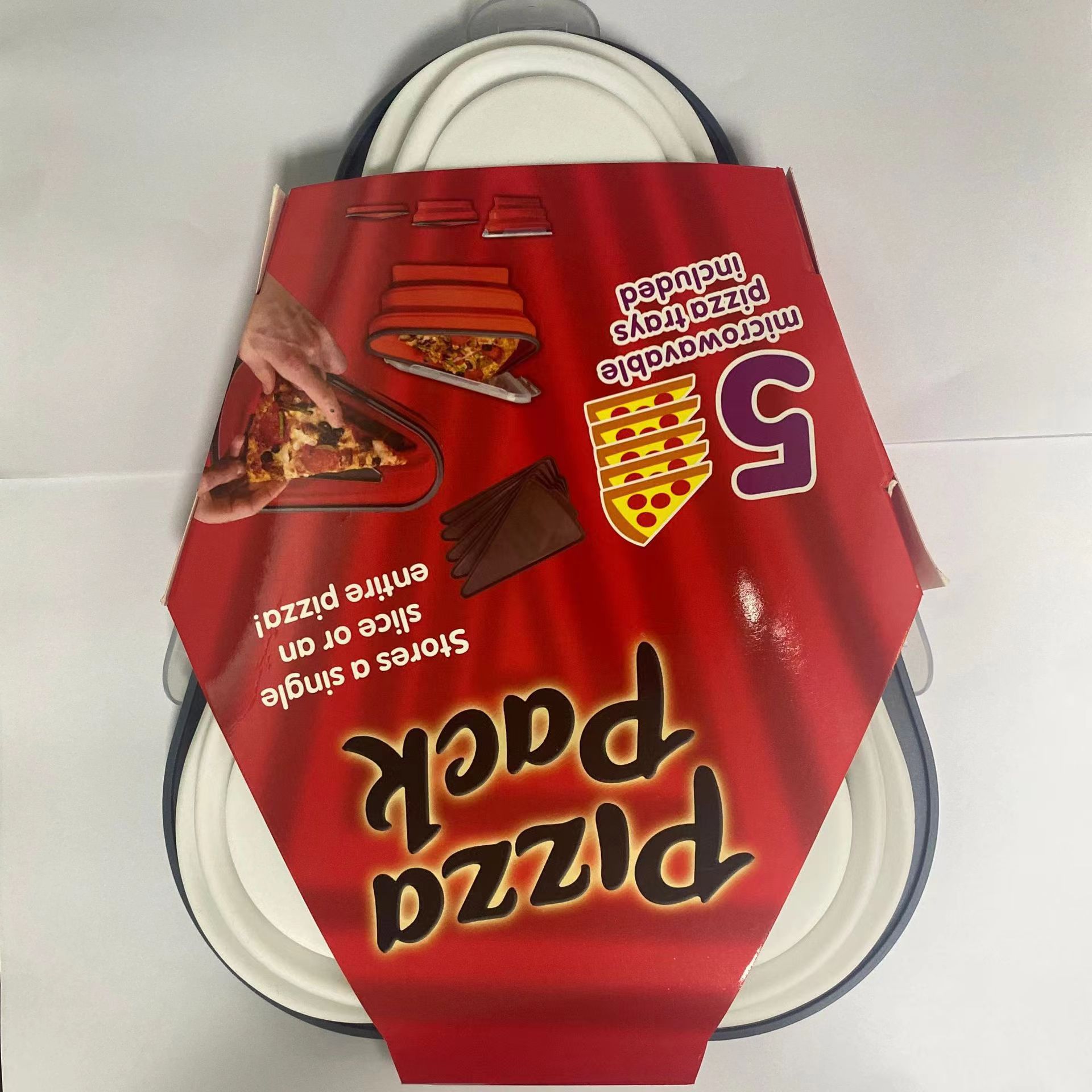 Foldable Triangular Pizza Slice Container Kitchen Tools Reusable Pizza Pack Container  Box Pizza Storage Container Portable - AliExpress