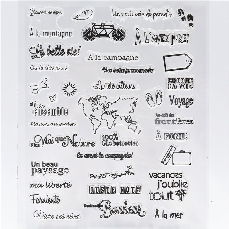 Spanish Quotes Clear Stamps Word Scrapbooking Silicone Transparent Stamp  Diy 1pc