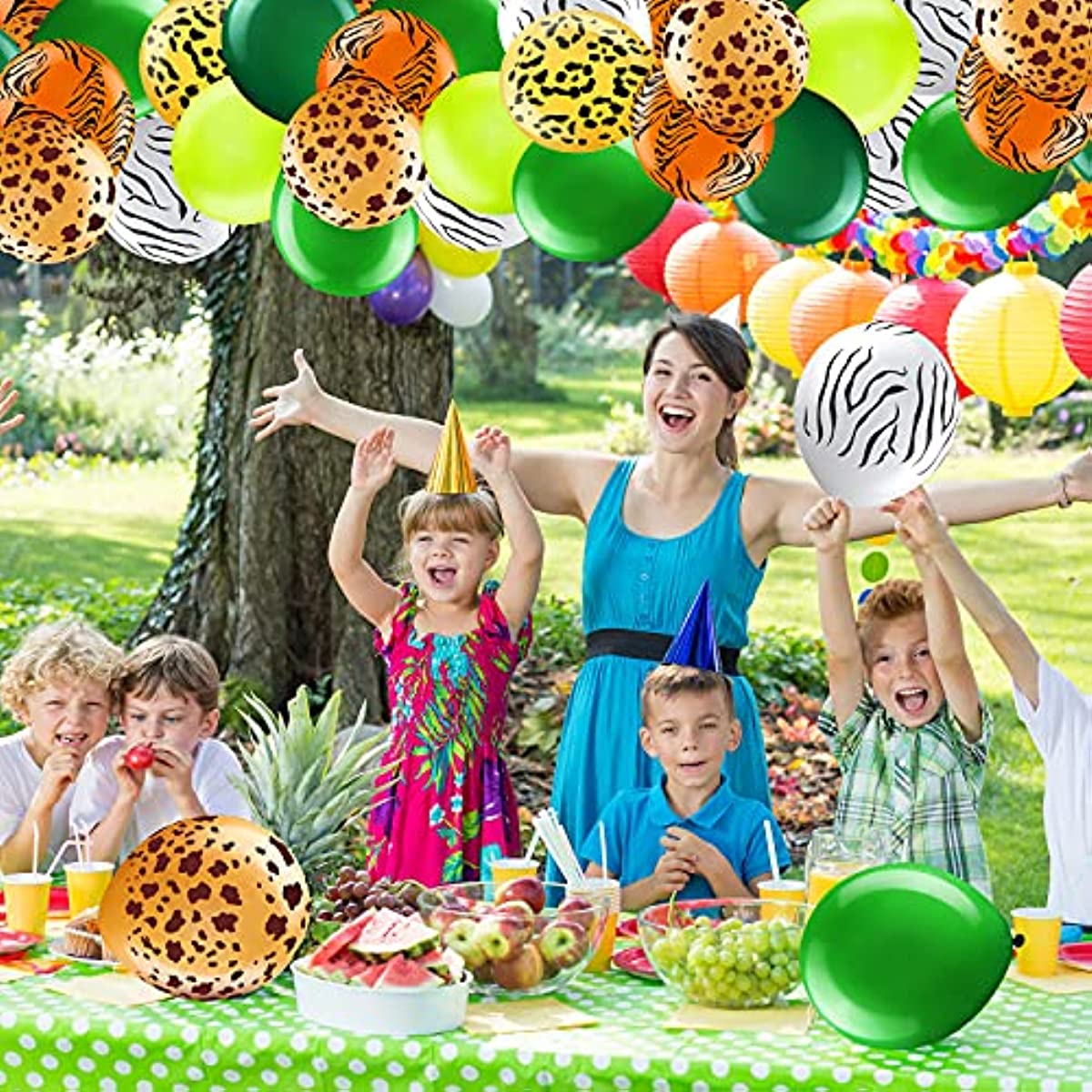 30 Pieces Animal Balloon Jungle Safari Animal Latex Balloon for Baby  Shower, Tropical, Birthday Party Decorations