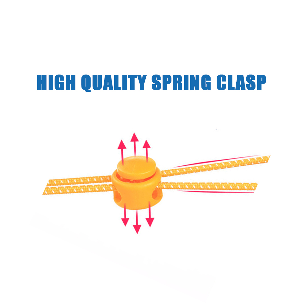 1pair Tieless Elastic Shoe Laces - Heavy Duty No Tie Shoelaces For Adult With Strong Lock And Speed Shoestrings