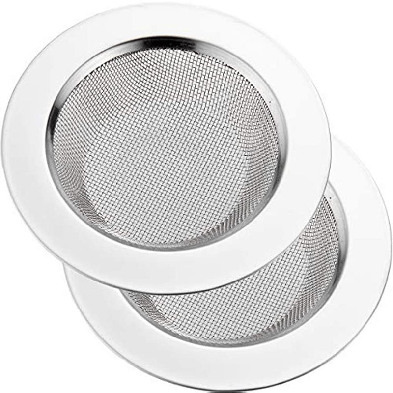 

2pcs Stainless Steel Kitchen Sink Strainer, Kitchen Sink Drain Strainer, Sink Strainers With Large Wide Rim, 4.5" Diameter For Kitchen Sinks