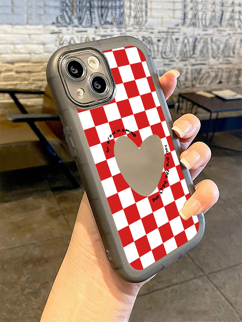 Plaid Graphic Anti-fall Sleeve Phone Case For Iphone 14, 13, 12