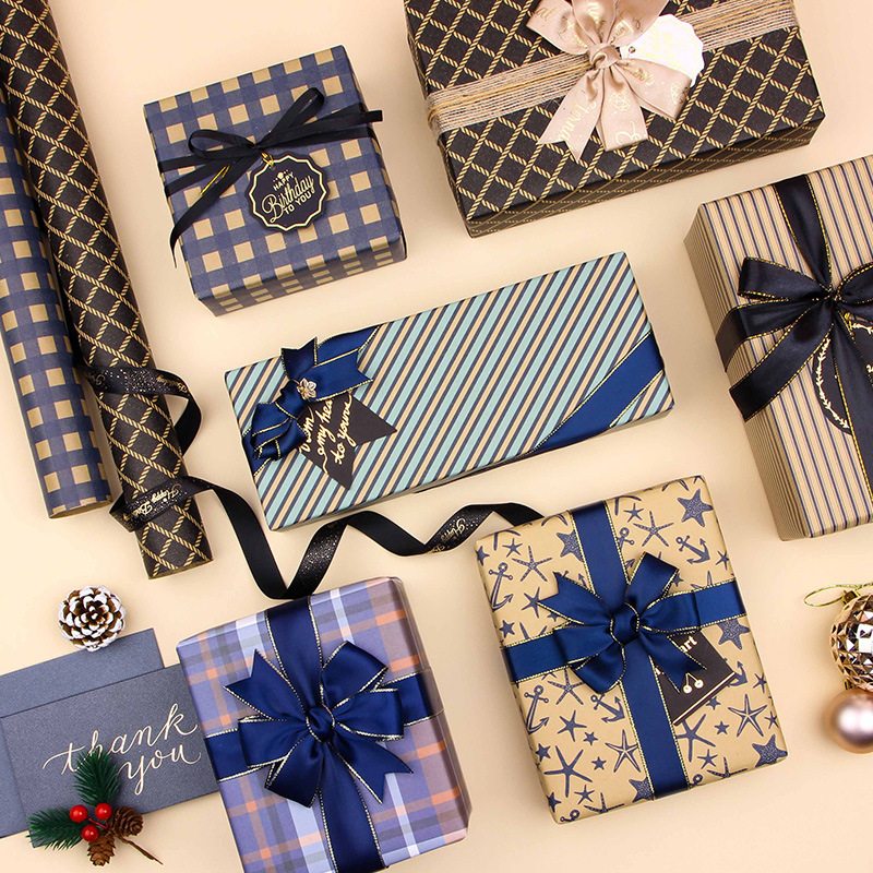 Christmas Wrapping Paper Folded For Gift's Paper - Temu