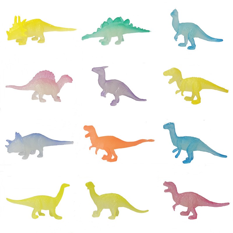 Mini Dinosaurs Toys Glow In Dark Dino Figure Dinosaur Party - Temu