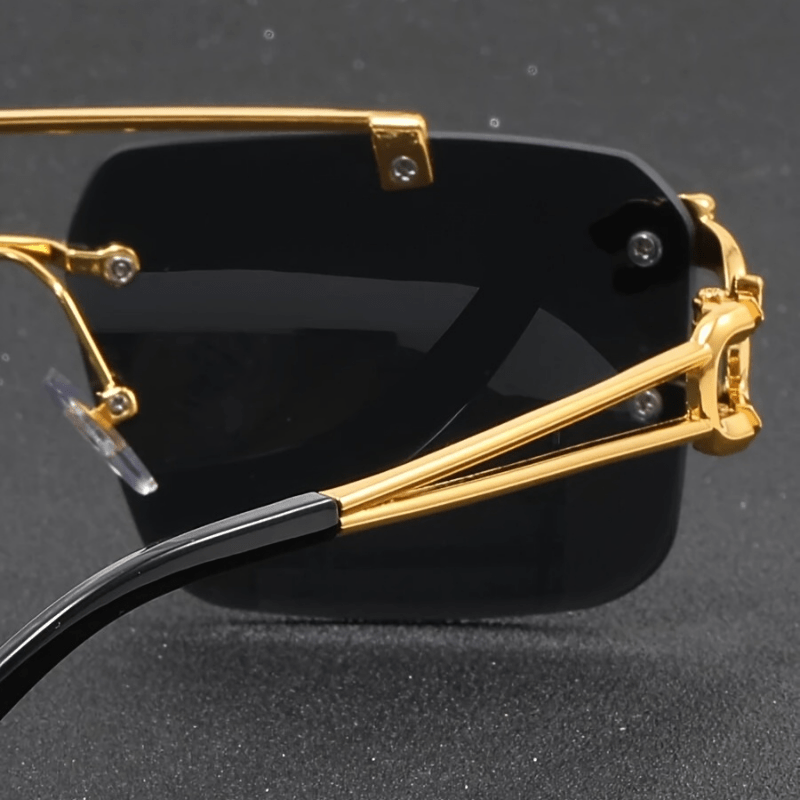 Square Rimless Top Bar Boho Sunglasses