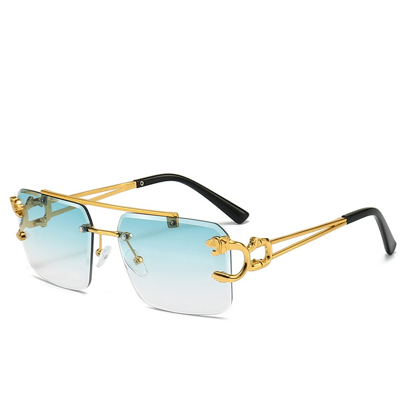 Square Rimless Top Bar Boho Sunglasses