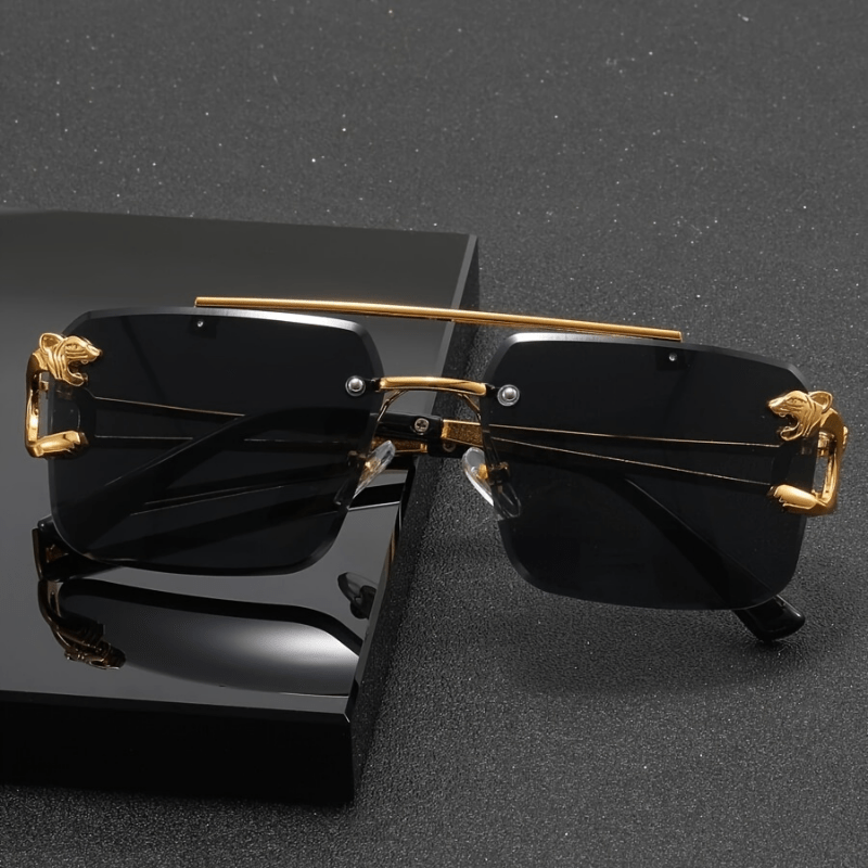 Square Rimless Top Bar Boho Sunglasses