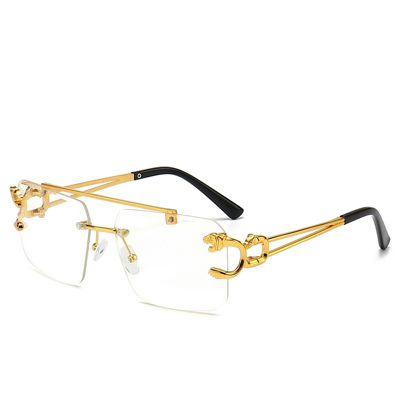 Square Rimless Top Bar Boho Sunglasses
