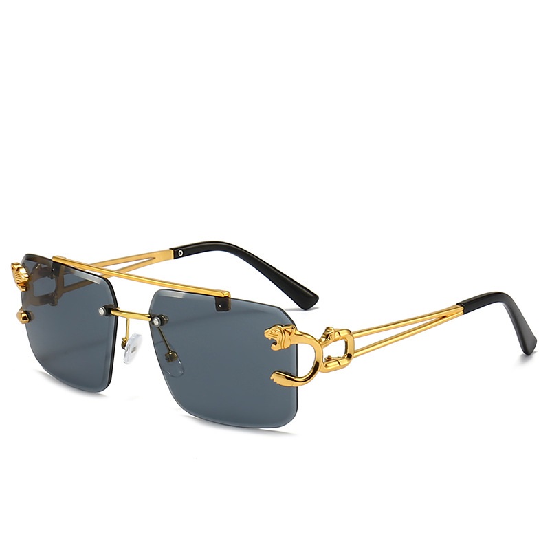 Square Rimless Top Bar Boho Sunglasses