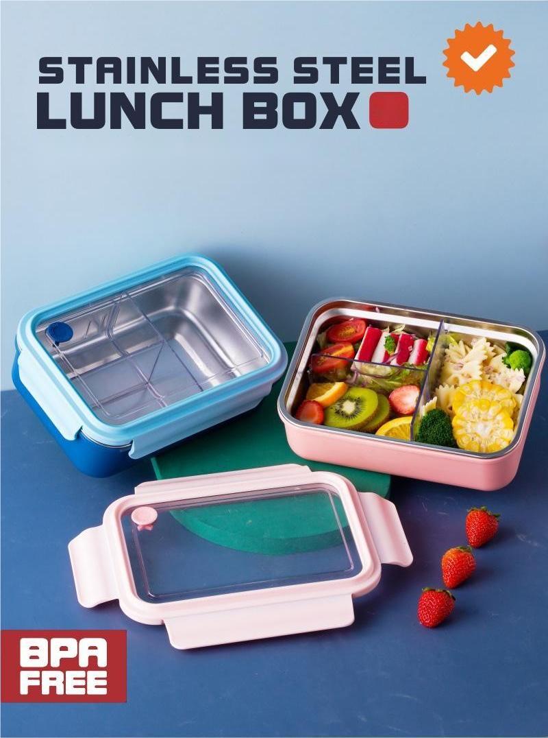 Stainless Steel Bento Box With Air Vent Design Thermal Lunch - Temu