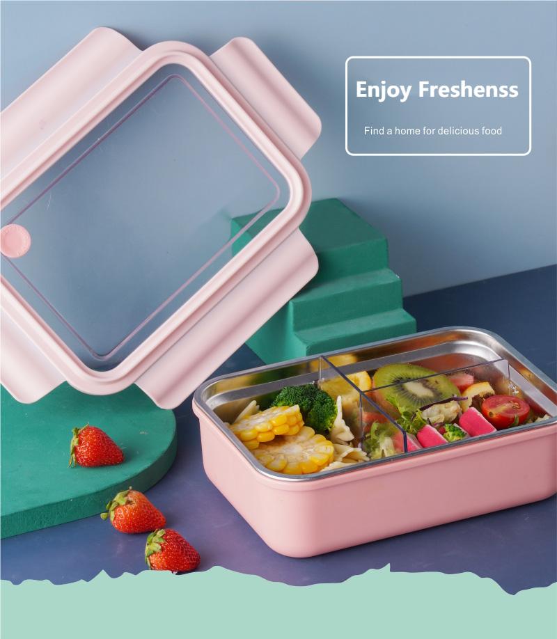 BOUDIKAA Cow Print Lunch Box - Large Metal Bento Box for Adults and Teens
