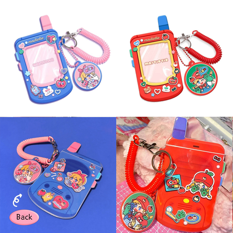 3 Packs Lanyard with Cute ID Card Holder Case