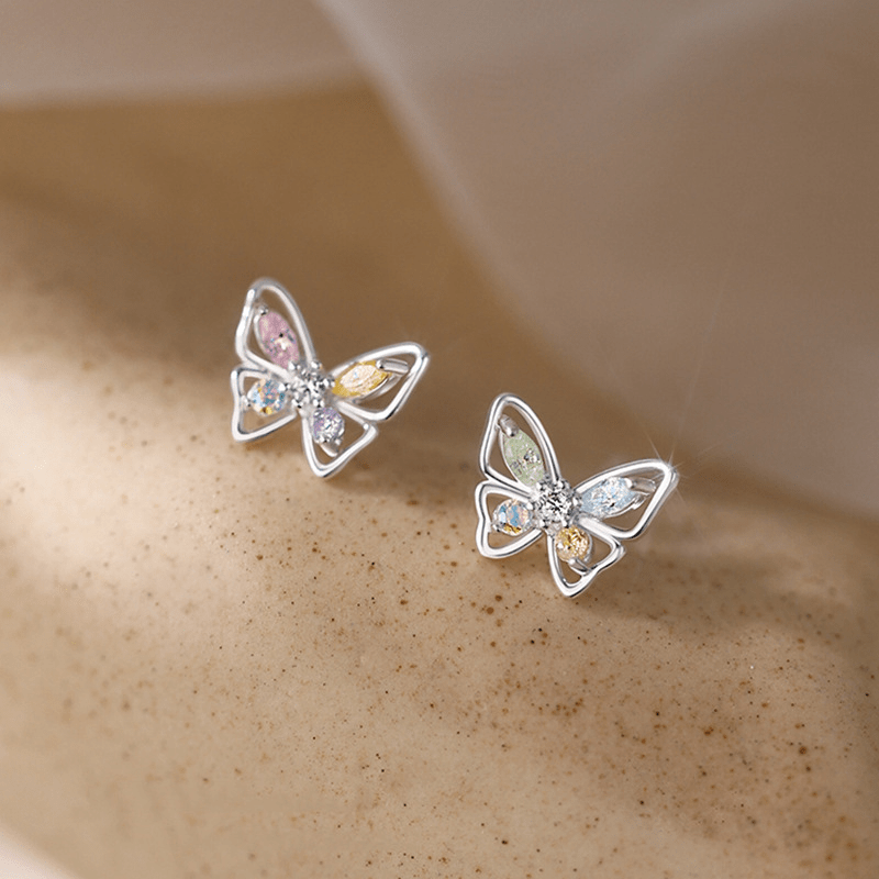  FRCOLOR 2 Pairs Butterfly Clip Earrings Earring Studs