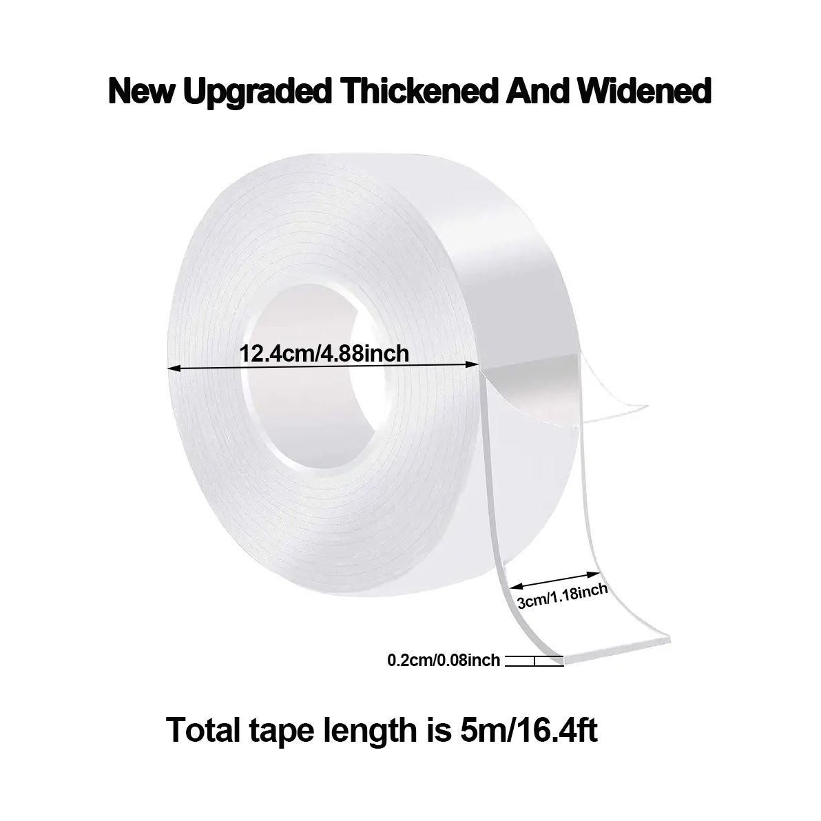 Transparent Nano Tape: Reusable Washable Double sided - Temu