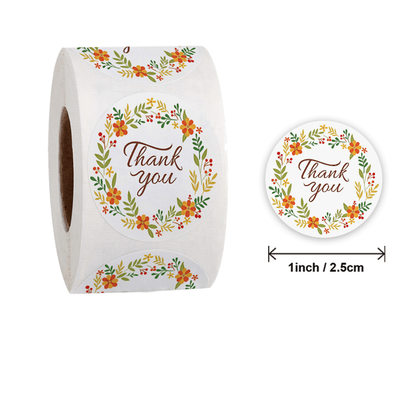 500pcs Thank You Letter Stickers Scrapbooking Sealing Labels Sticker  Packaging D