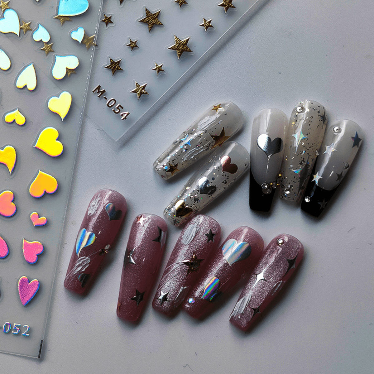 3d Embossed Nail Art Stickers,shiny Star Moon Nail Art Decals For Diy,nail  Art Supplies For Women And Girls - Temu United Arab Emirates
