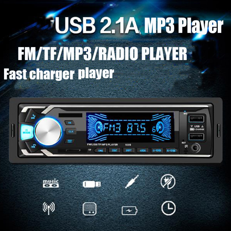 Estereo Para Carro Radio Auto Estereos Bluetooth De Carros USB MP3 FM Radio  AUX