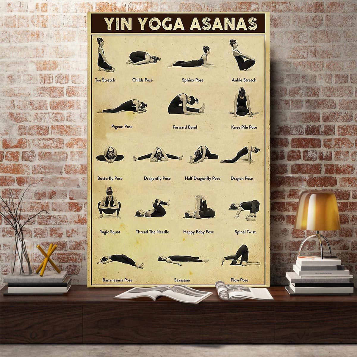 Canvas Poster Modern Art Yoga Breathe Print Yoga Pose Canvas - Temu