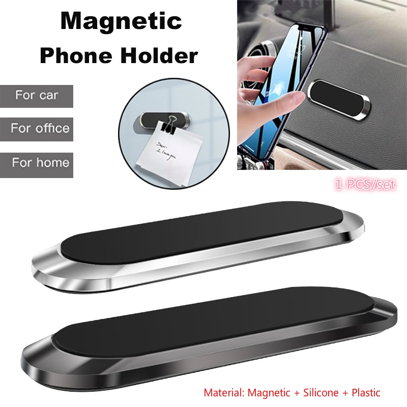 Mini Strip Shape Magnetic Car Phone Holder Car Air Vent Stand Wall Metal  Magnet GPS Refrigerator Magnet Key Storage
