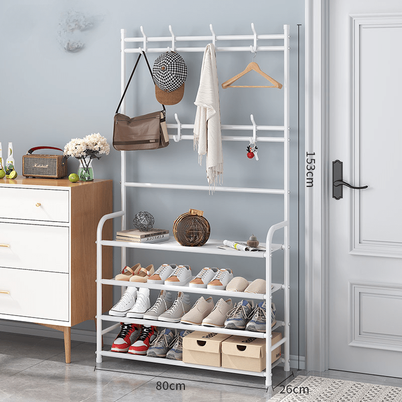 Entrance Coat Rack Foyer Shoe Rack Free Standing Coat Rack - Temu