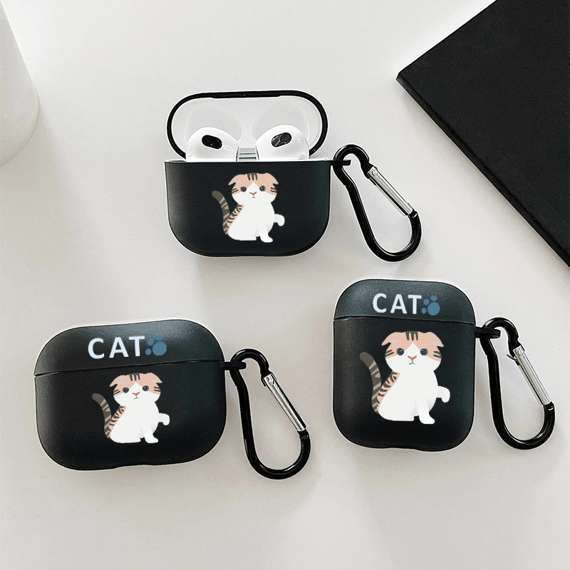 The Cat Graphic Earphone Case For Airpods1, Airpods2, Airpods3, Pro, Pro  (2nd Generation), Protective Silicon Case For Earphone, Good Quality And  Durable Earphone Case As Perfect Gifts For  Birthday/teen/boys/girls/son/daughter/boyfriends/girlfri