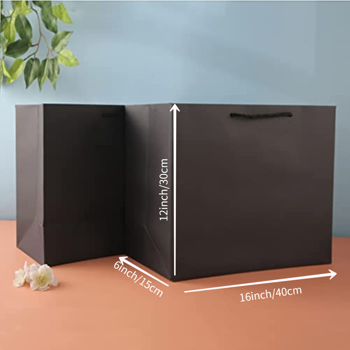 4 Packs Extra Large Black Gift Bags With Tissue Paper - Temu