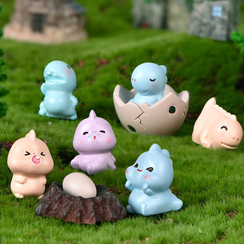 Small Cartoon Cute Animal's Statue Garden Statue Micro - Temu