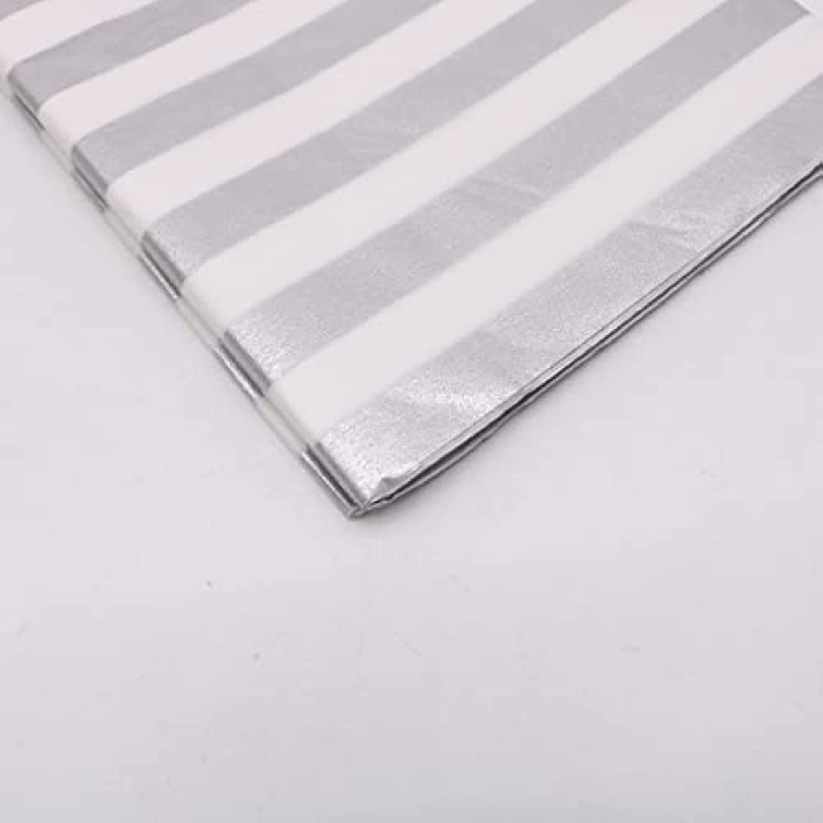 4) NEW Silver Chrome Paper Gift Bags W/ TISSUE PAPER & Tags Handles  10x8.5x4.5